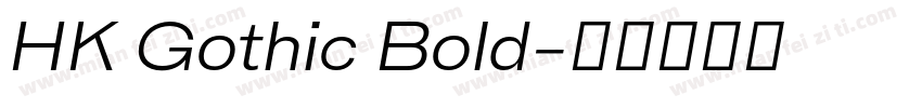 HK Gothic Bold字体转换